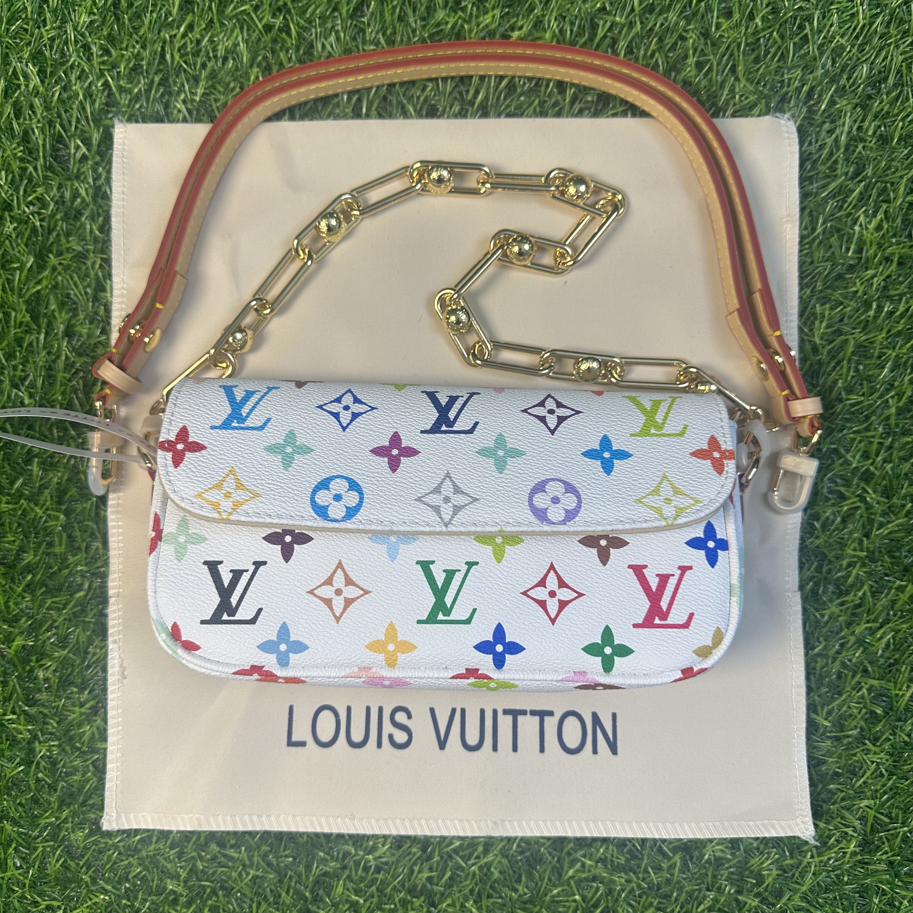 ルイヴィトン ショルダーバッグ LV × TM ナノディアヌ 村上隆コラボ モノグラム マルチカラー ホワイト 2WAYバッグ ミニバッグ LOUIS VUITTON ルイヴィトン ハンドバッグ クロスボディバッグ ハンドバック