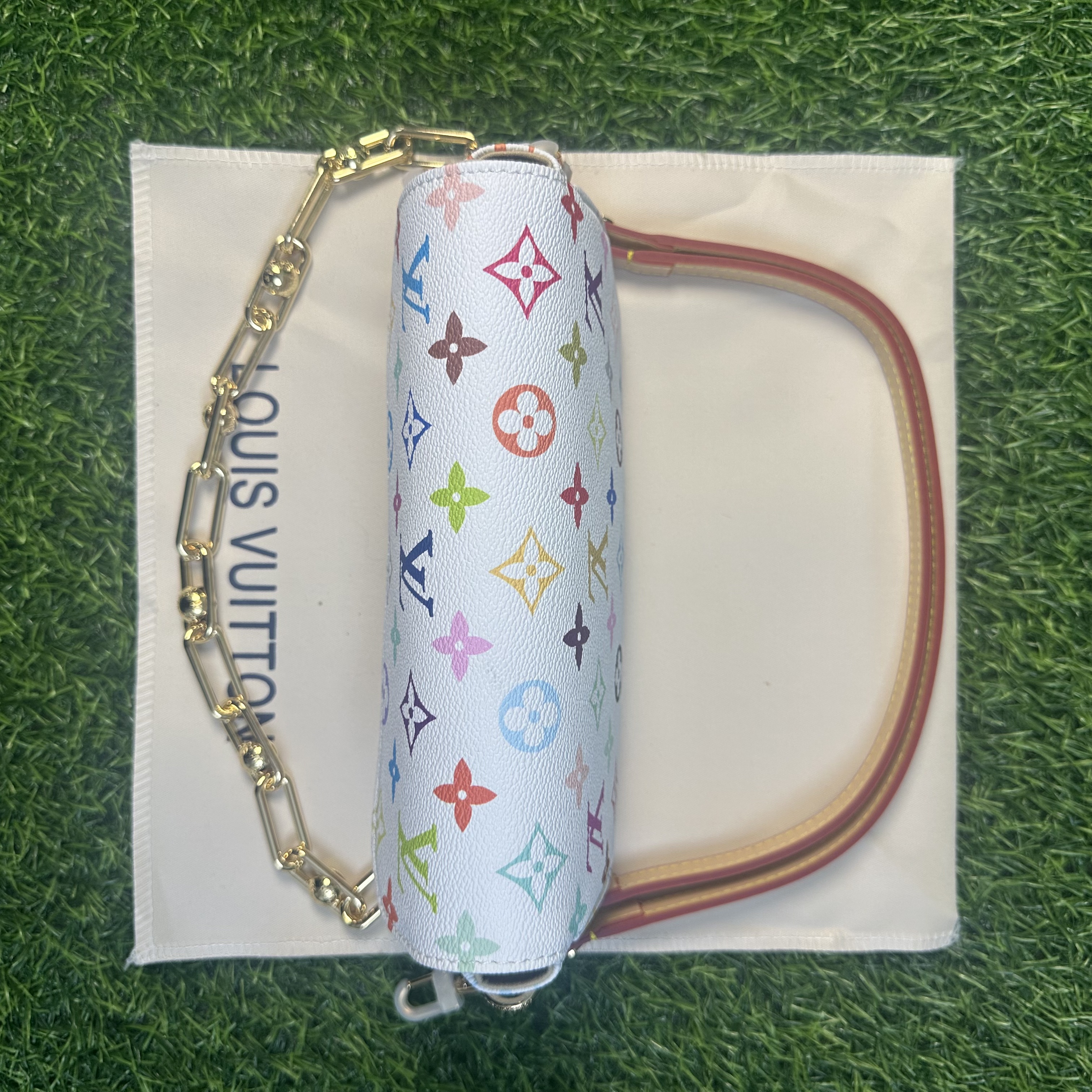 ルイヴィトン ショルダーバッグ LV × TM ナノディアヌ 村上隆コラボ モノグラム マルチカラー ホワイト 2WAYバッグ ミニバッグ LOUIS VUITTON ルイヴィトン ハンドバッグ クロスボディバッグ ハンドバック
