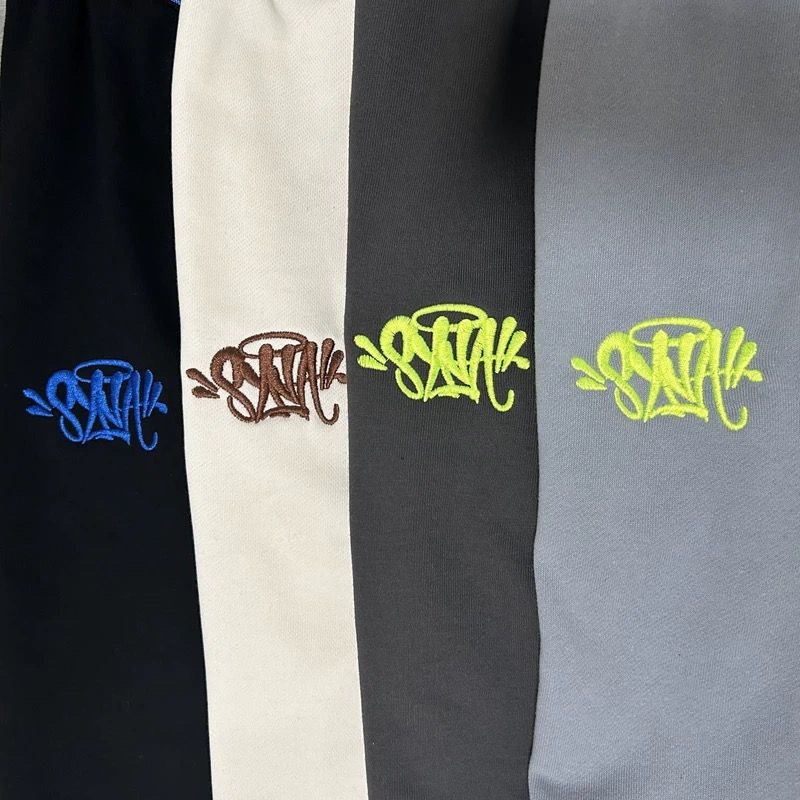 Syna World(シナワールド) セットアップ 刺繍ロゴ クルーネック 半袖Tシャツ ハーフパンツ メンズ レディース おしゃれ カジュアル