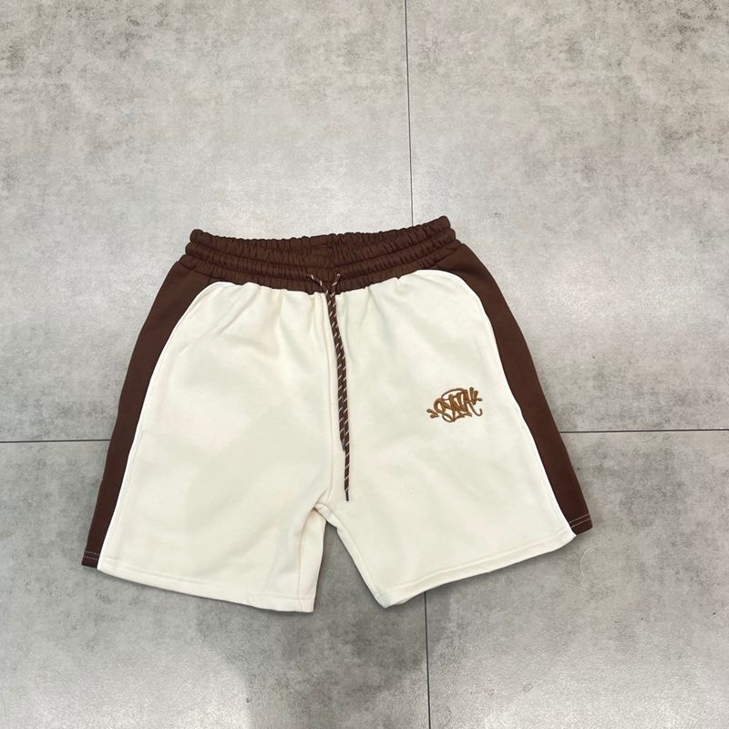 Syna World(シナワールド) セットアップ 刺繍ロゴ クルーネック 半袖Tシャツ ハーフパンツ メンズ レディース おしゃれ カジュアル