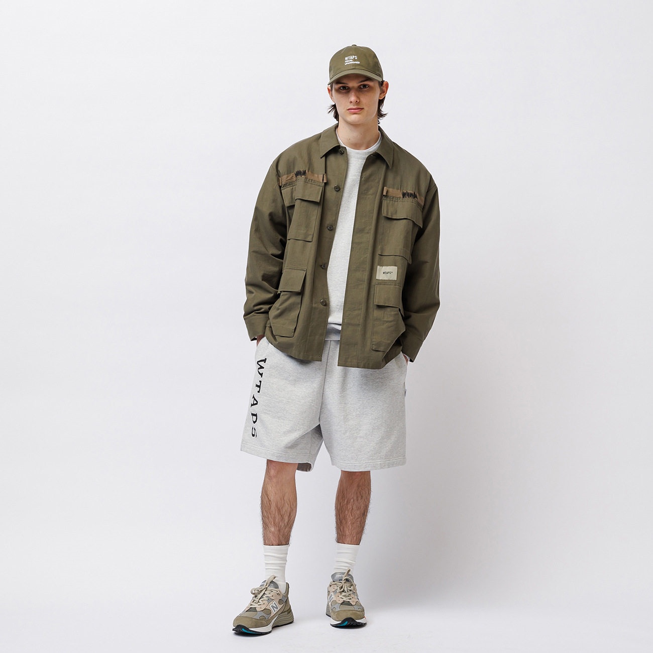 WTAPS ダブルタップス アカデミー ショートパンツ コットン スウェット ハーフ ブラック グレー