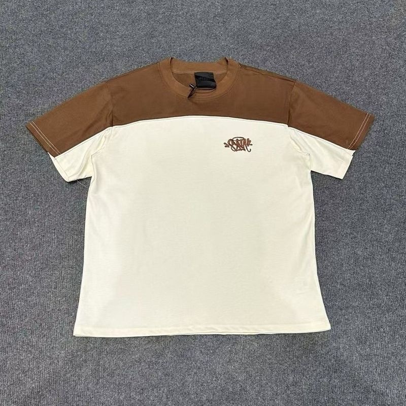Syna World(シナワールド) セットアップ 刺繍ロゴ クルーネック 半袖Tシャツ ハーフパンツ メンズ レディース おしゃれ カジュアル