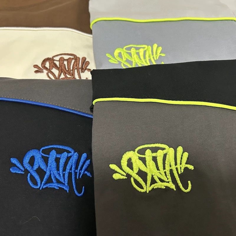 Syna World(シナワールド) セットアップ 刺繍ロゴ クルーネック 半袖Tシャツ ハーフパンツ メンズ レディース おしゃれ カジュアル