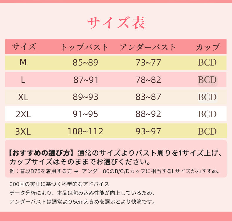 キャミソール サイズ表 KIMKIM
