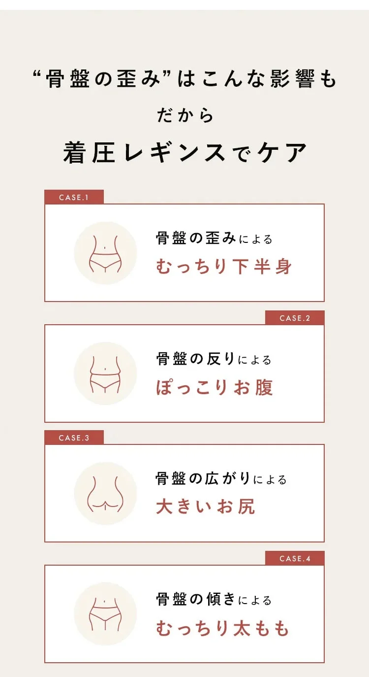 KIMKIM着圧レギンス 骨盤の歪み対策