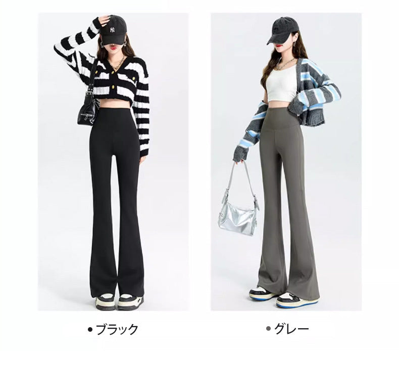 レディースレギンス ブラックとグレー ヴェーミア