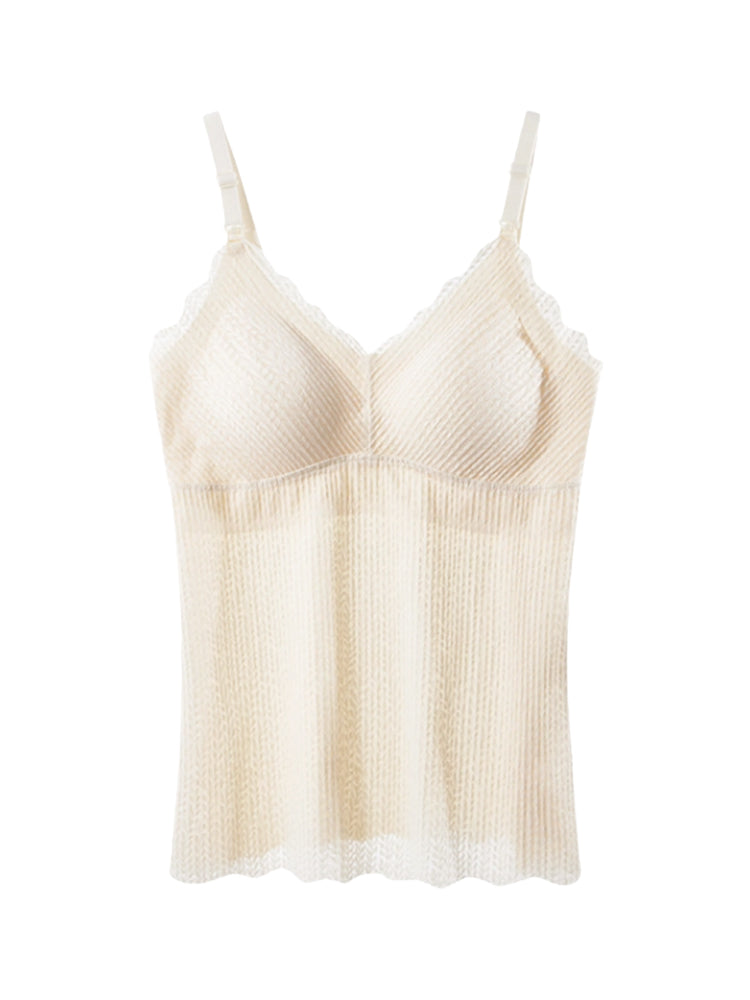 【2枚セットで6,980円】 KIMKIM 授乳キャミソール | カップ付き 簡単授乳 妊娠中&授乳期の女性