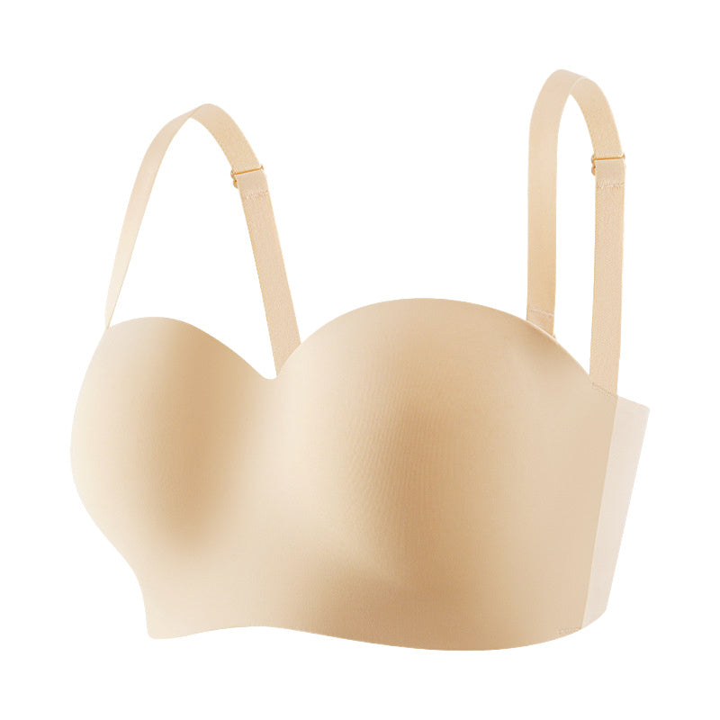 【2枚セットで¥9,990円】KIMKIM ストラップレスブラ | どんなに動いてもズレない。大きなバストでも自由にコーディネート。横流れ防止、美しいシルエットへ。大きなバストをしっかりサポート。滑り止め効果バツグン。