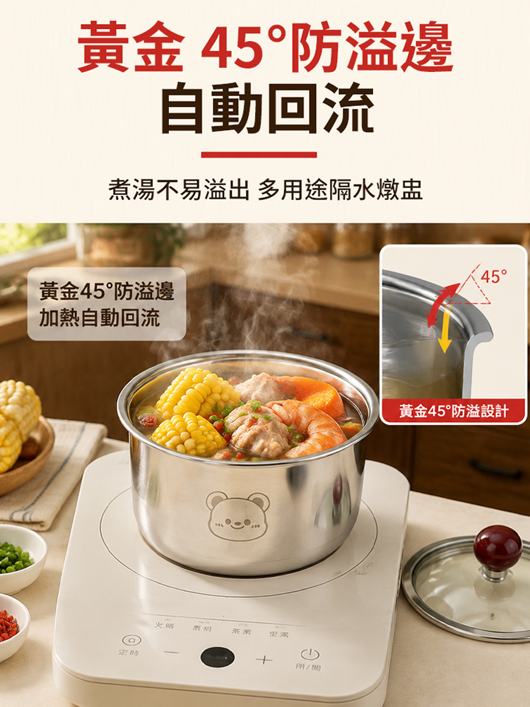 SL-母嬰級不锈钢带盖蒸蛋碗