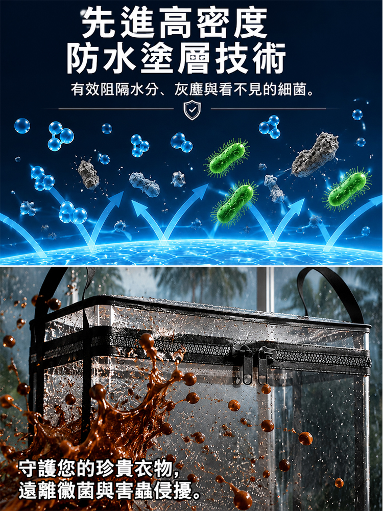 大容量可視衣物防潮收納袋