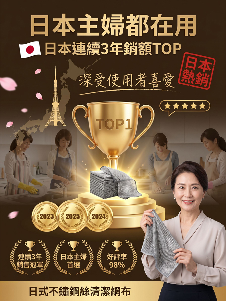 【主婦救星】不銹鋼雙面強力去油布