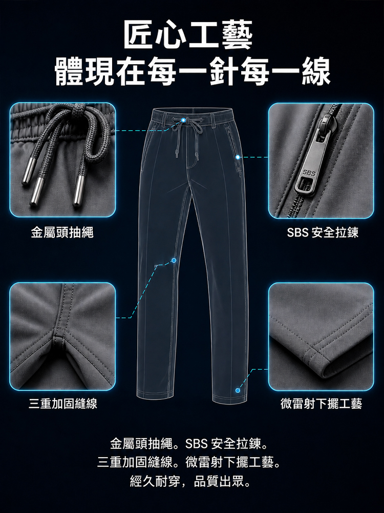 冰絲速乾休閒褲