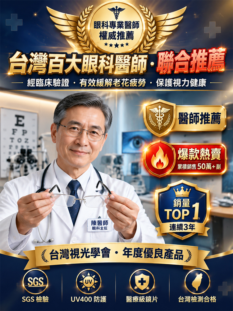 【設計師聯合打造】滿天星智慧變焦變色老花眼鏡