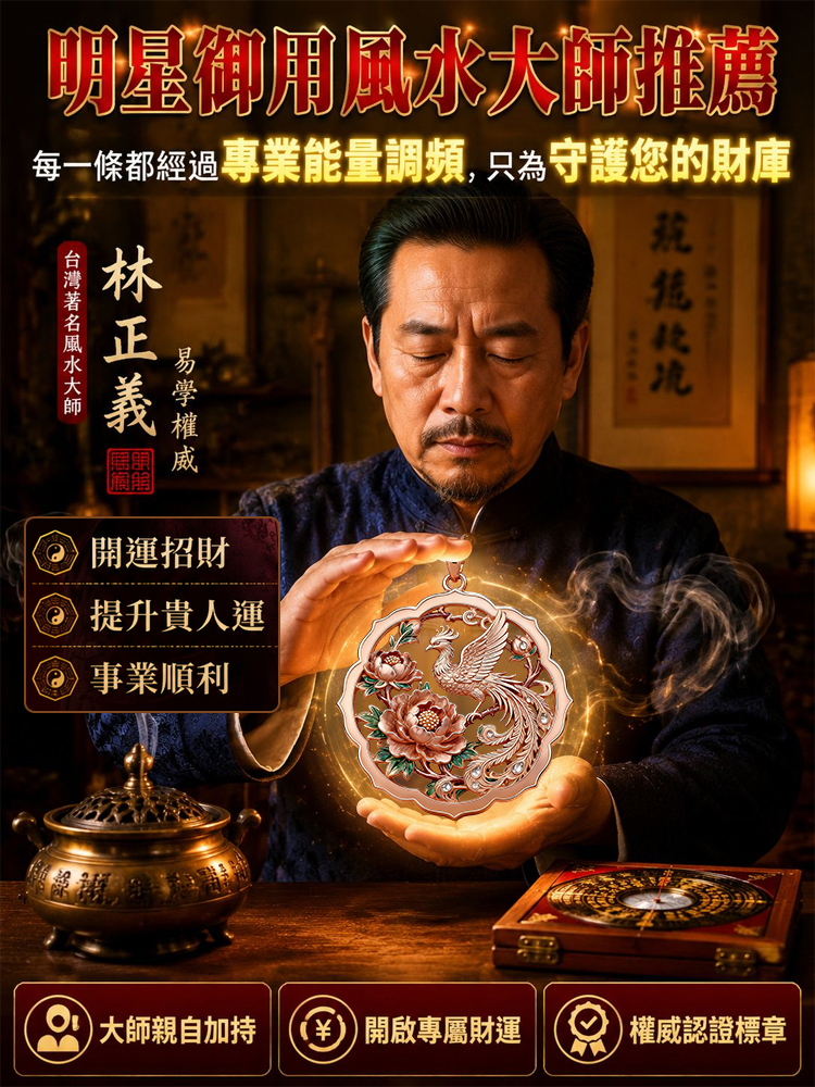 【招財轉運】鳳凰牡丹手工吊墜