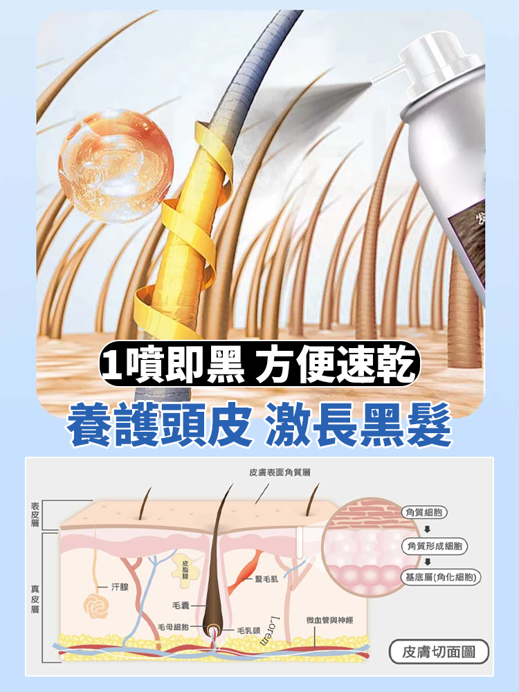 不傷髮染髮固色噴霧