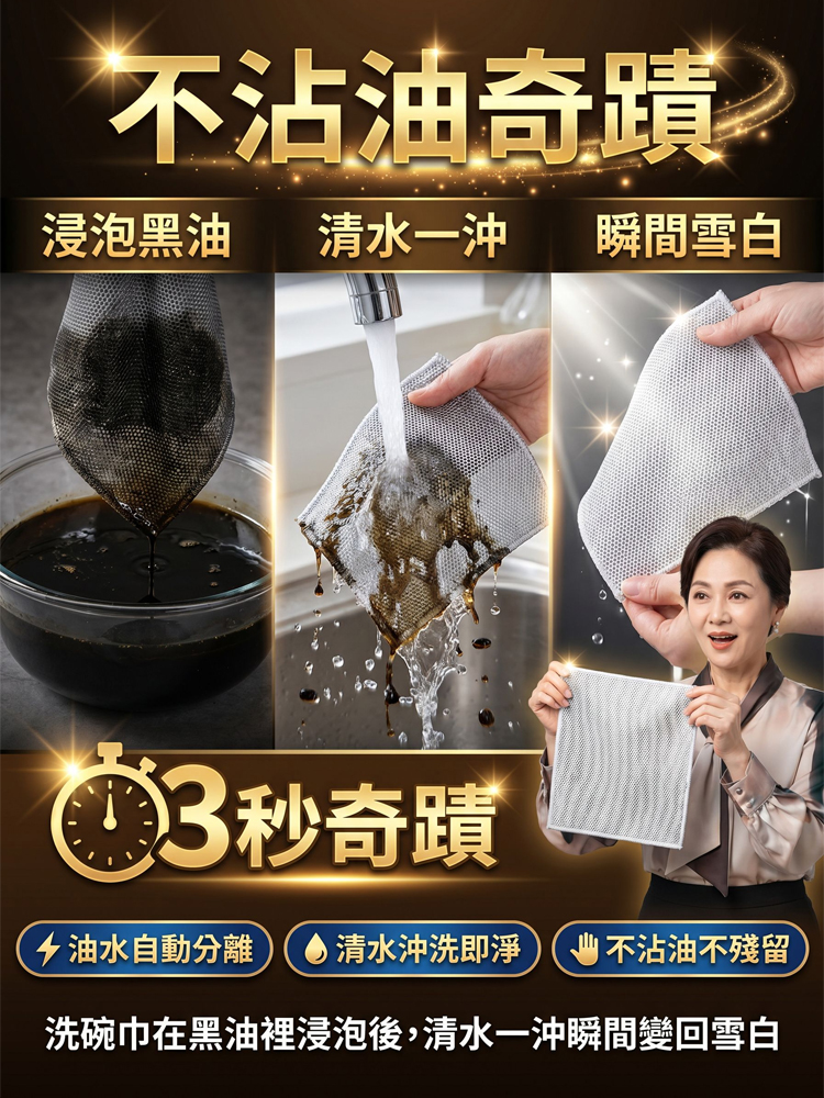【主婦救星】不銹鋼雙面強力去油布
