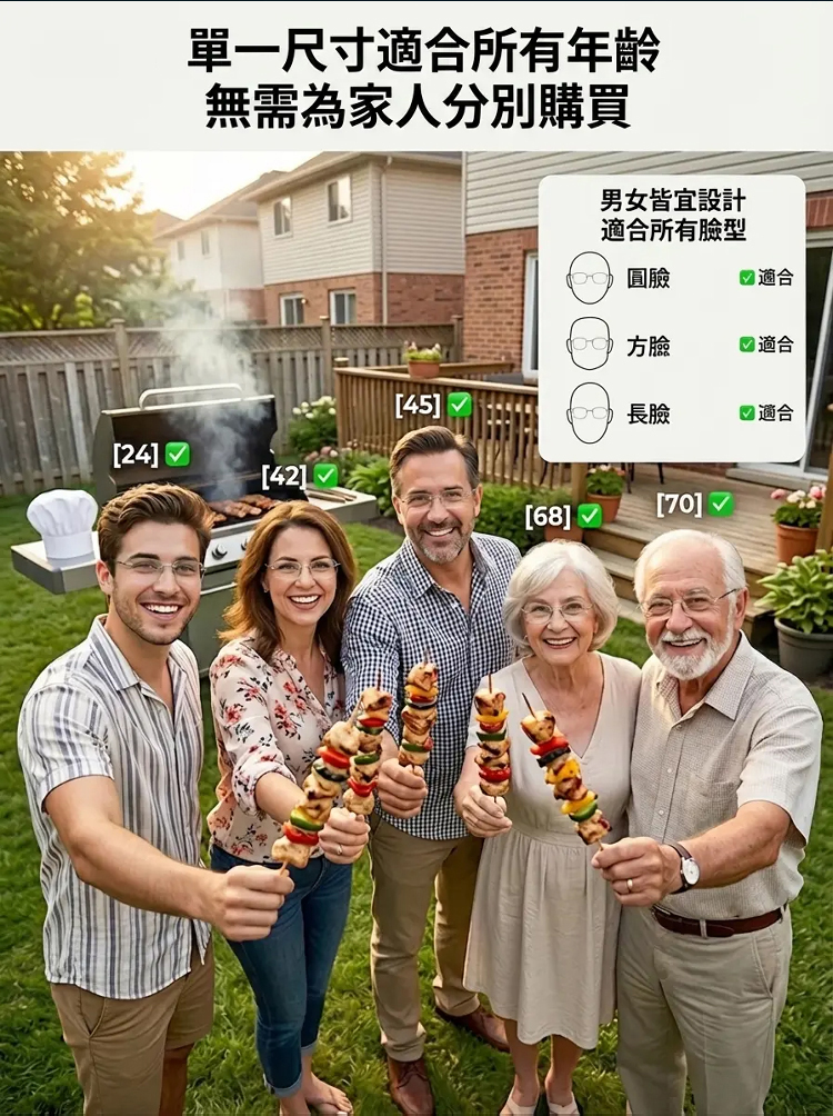 【適合所有年齡層】無框變焦變色老花眼鏡