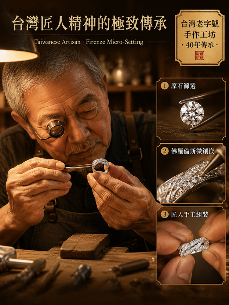 高級鑲鑽開口戒