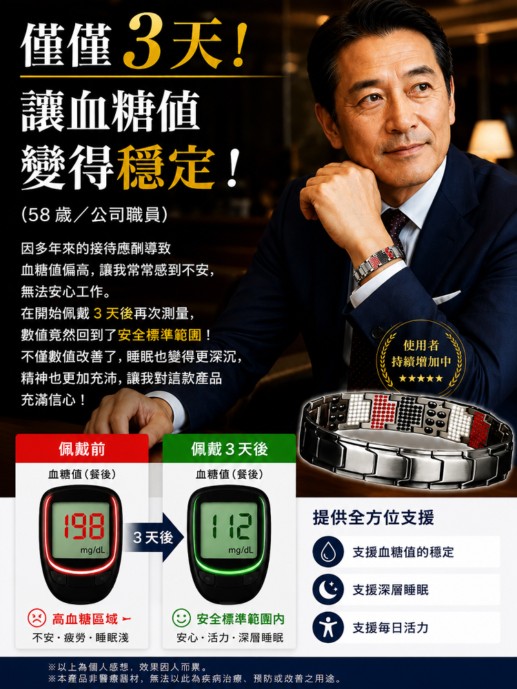 【醫療院線級】多點磁石磁療手鍊