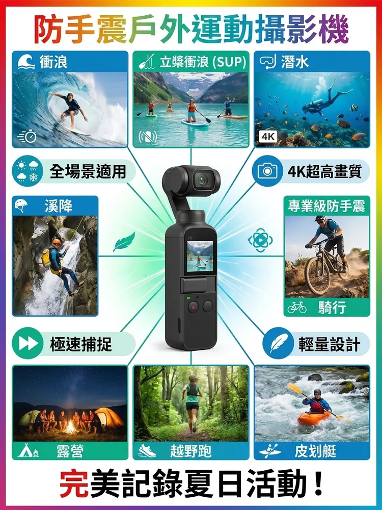 手持防手震戶外運動相機