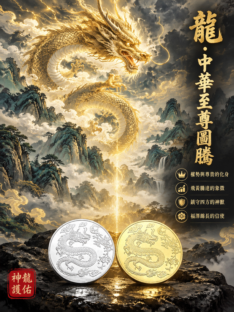 龍抬頭紀念章硬幣