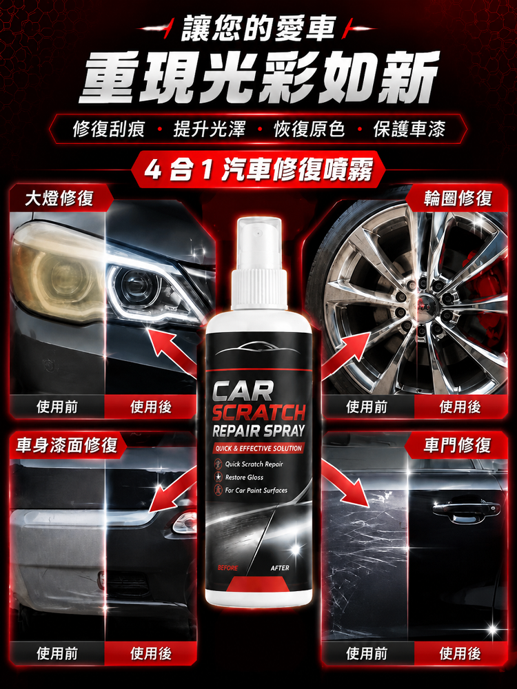 【一噴除刮痕】車漆刮痕修復噴霧