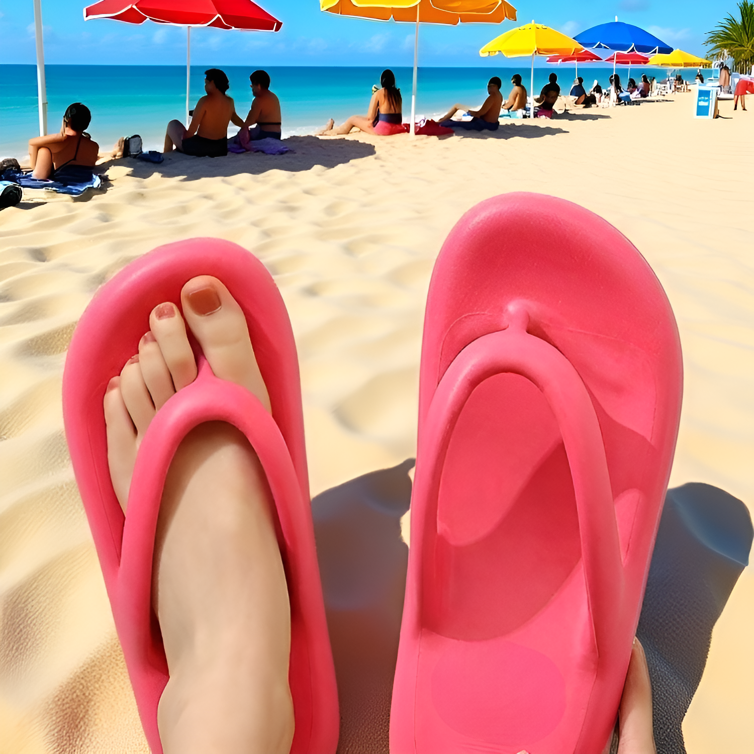 時尚設計女士厚底拖鞋側面