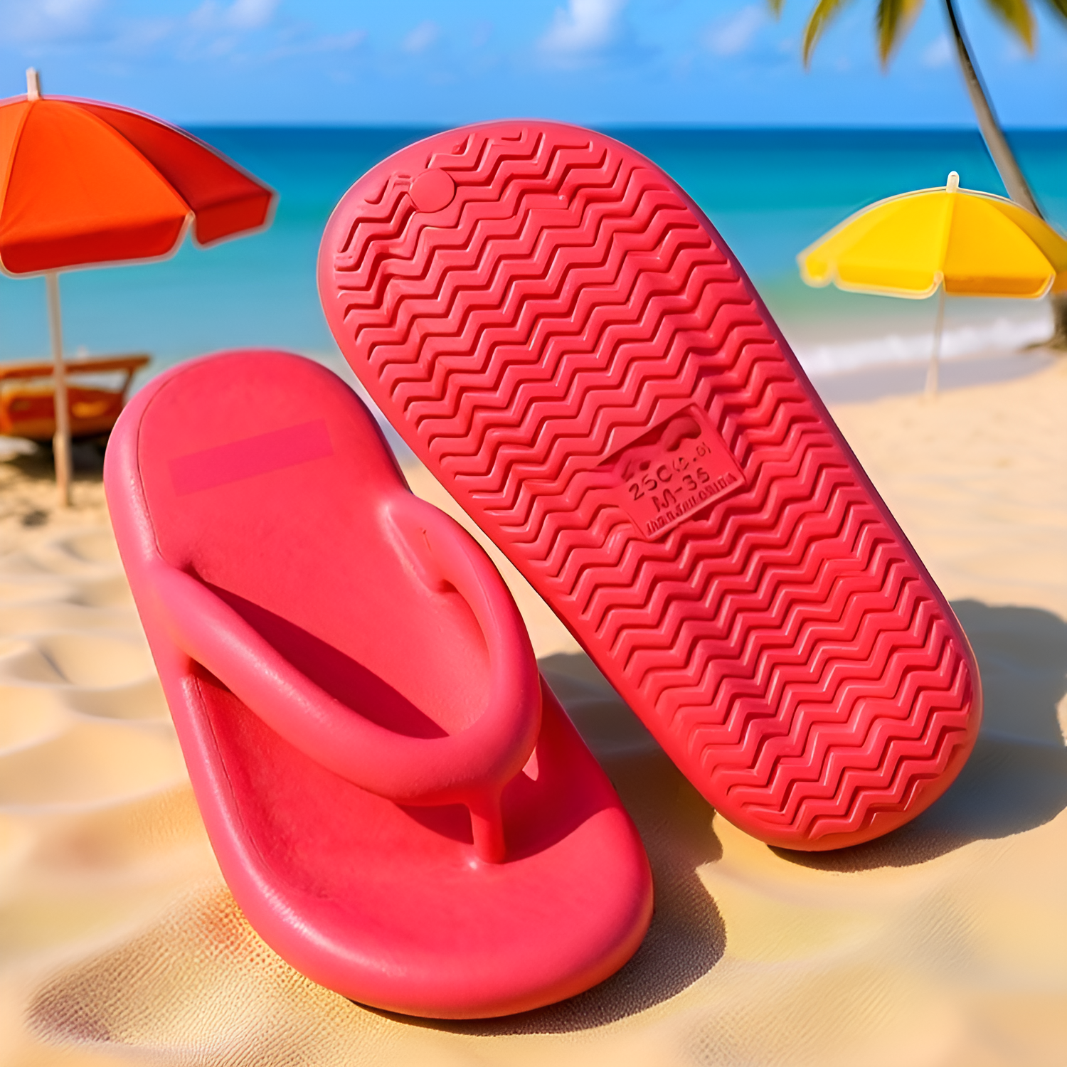 防滑耐磨女士人字拖鞋底部