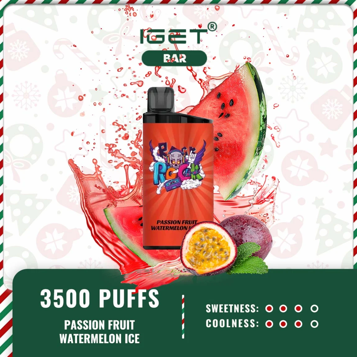 IGET BAR 3500 PUFFS – PASSIONFRUIT WATERMELON JUICE