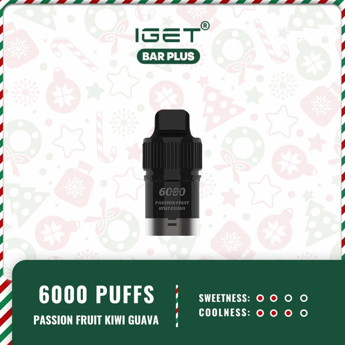 Iget Bar Plus Pod – Passion Fruit Kiwi Guava Ice