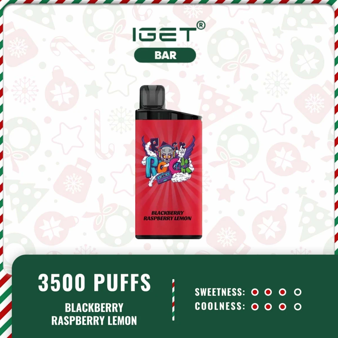 IGET BAR 3500 PUFFS – BLACKBERRY RASPBERRY LEMON
