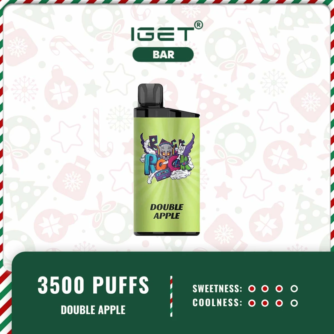 IGET BAR 3500 PUFFS – DOUBLE APPLE