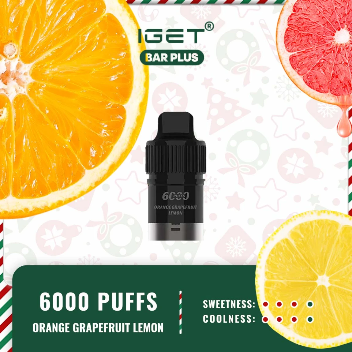 Iget Bar Plus Pod – Orange GrapeFruit Lemon Ice