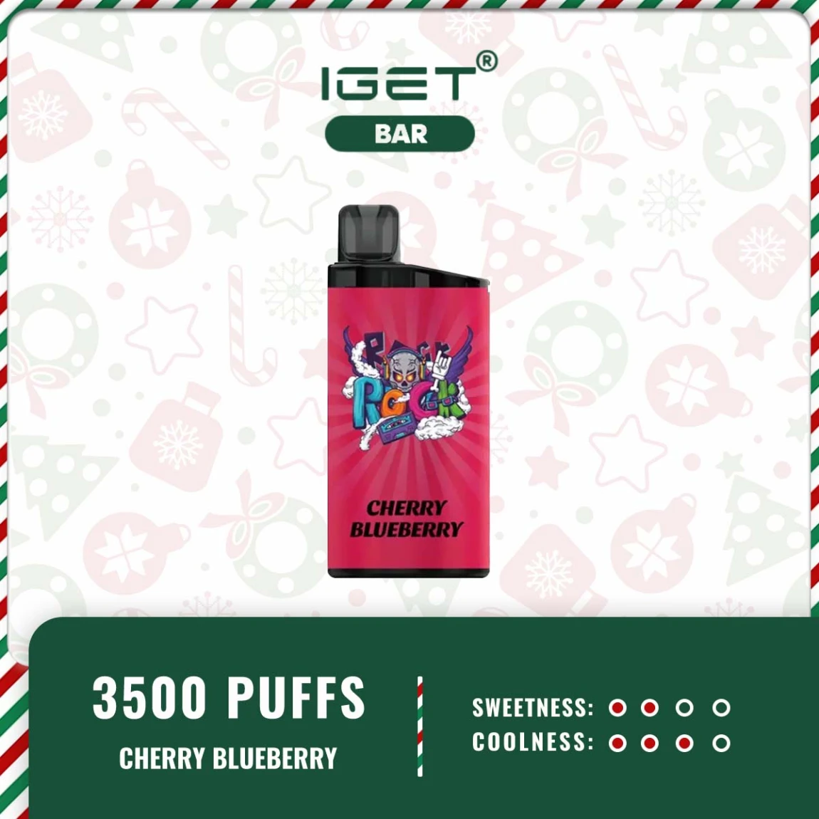 IGET BAR 3500 PUFFS – CHERRY BLUEBERRY