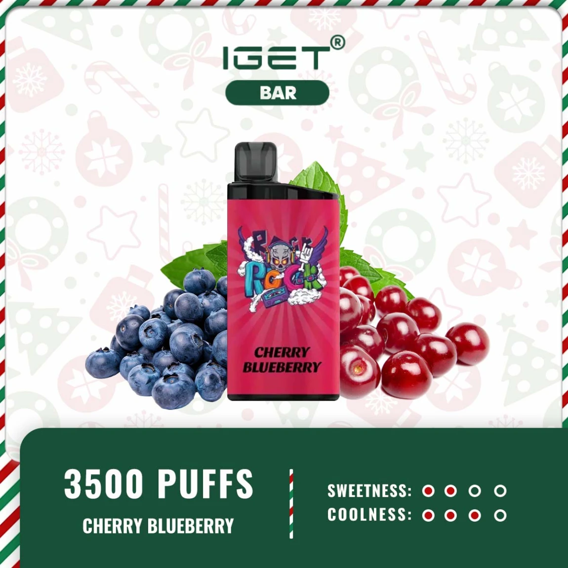 IGET BAR 3500 PUFFS – CHERRY BLUEBERRY