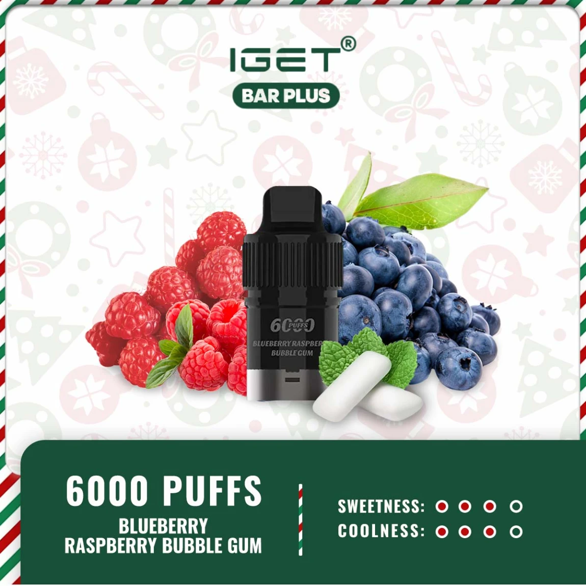 Iget Bar Plus Pod – BlueberryRaspberry BubbleGum Ice
