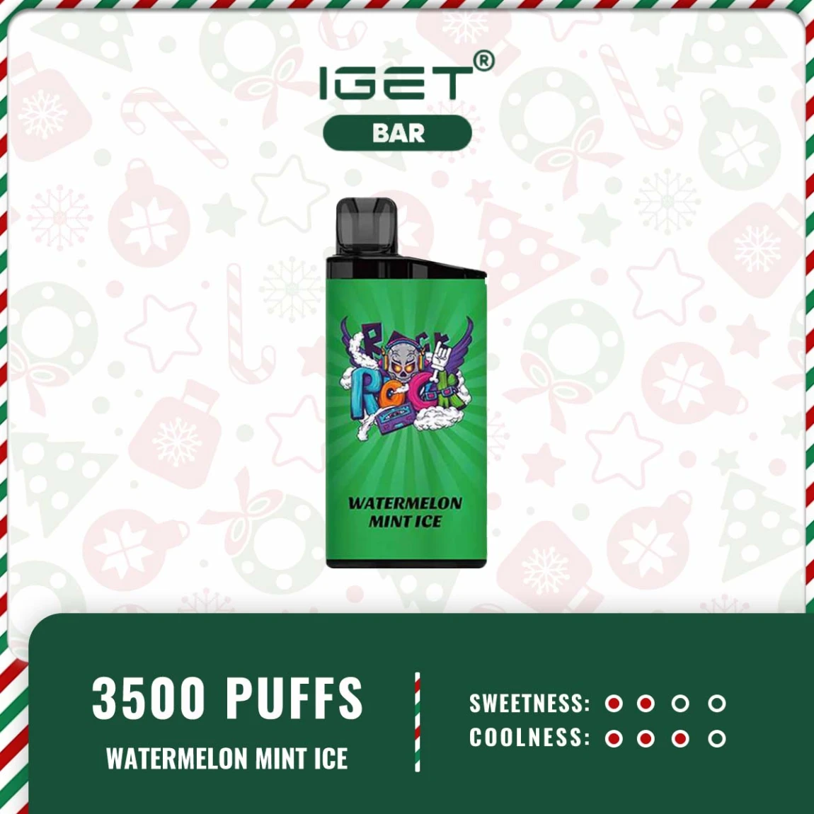 IGET BAR 3500 PUFFS – WATERMELON MINT ICE