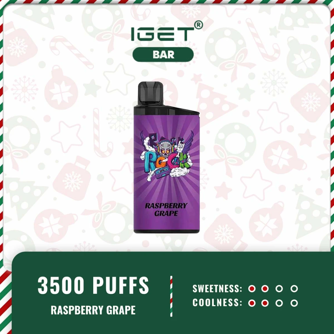 IGET BAR 3500 PUFFS – RASPBERRY GRAPE