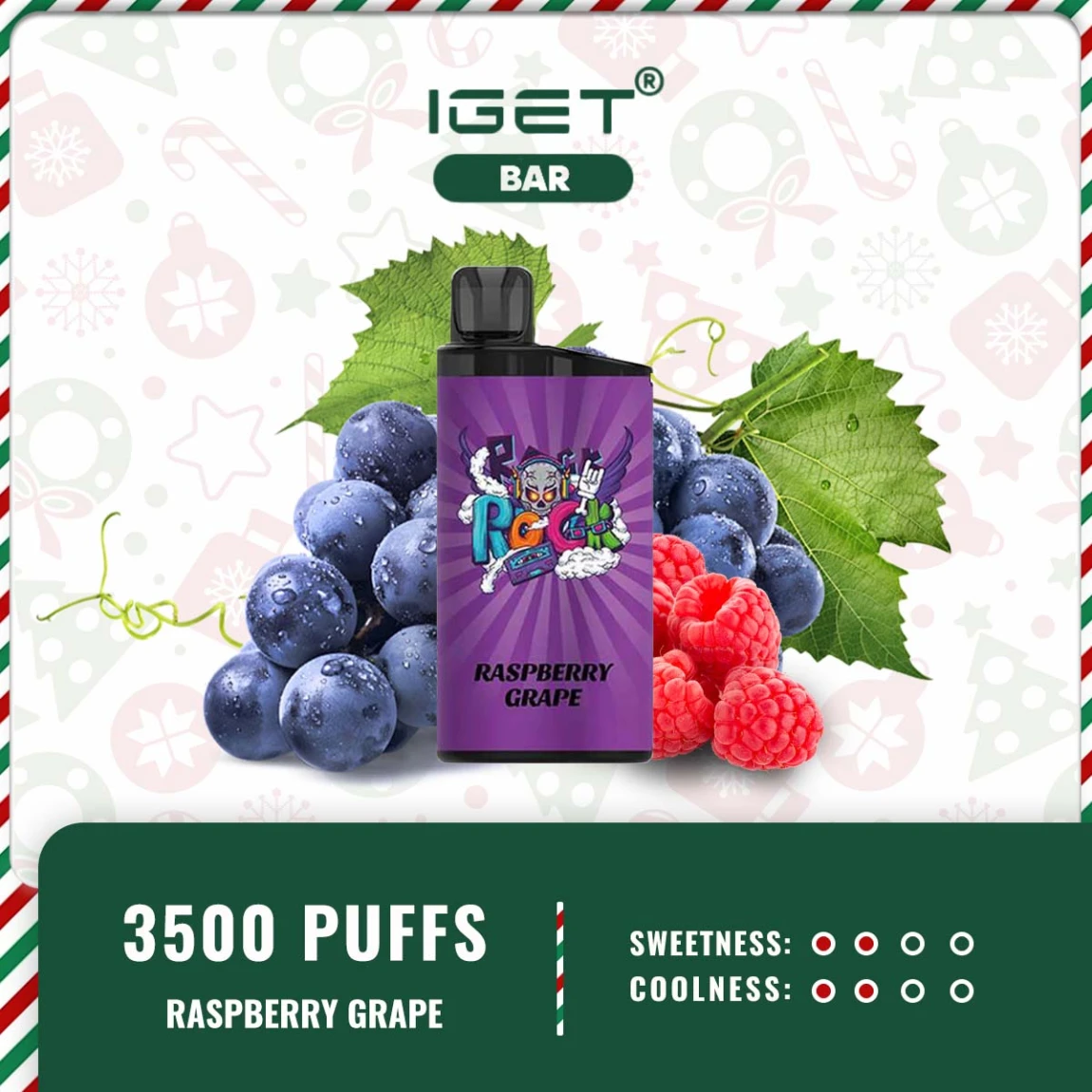 IGET BAR 3500 PUFFS – RASPBERRY GRAPE
