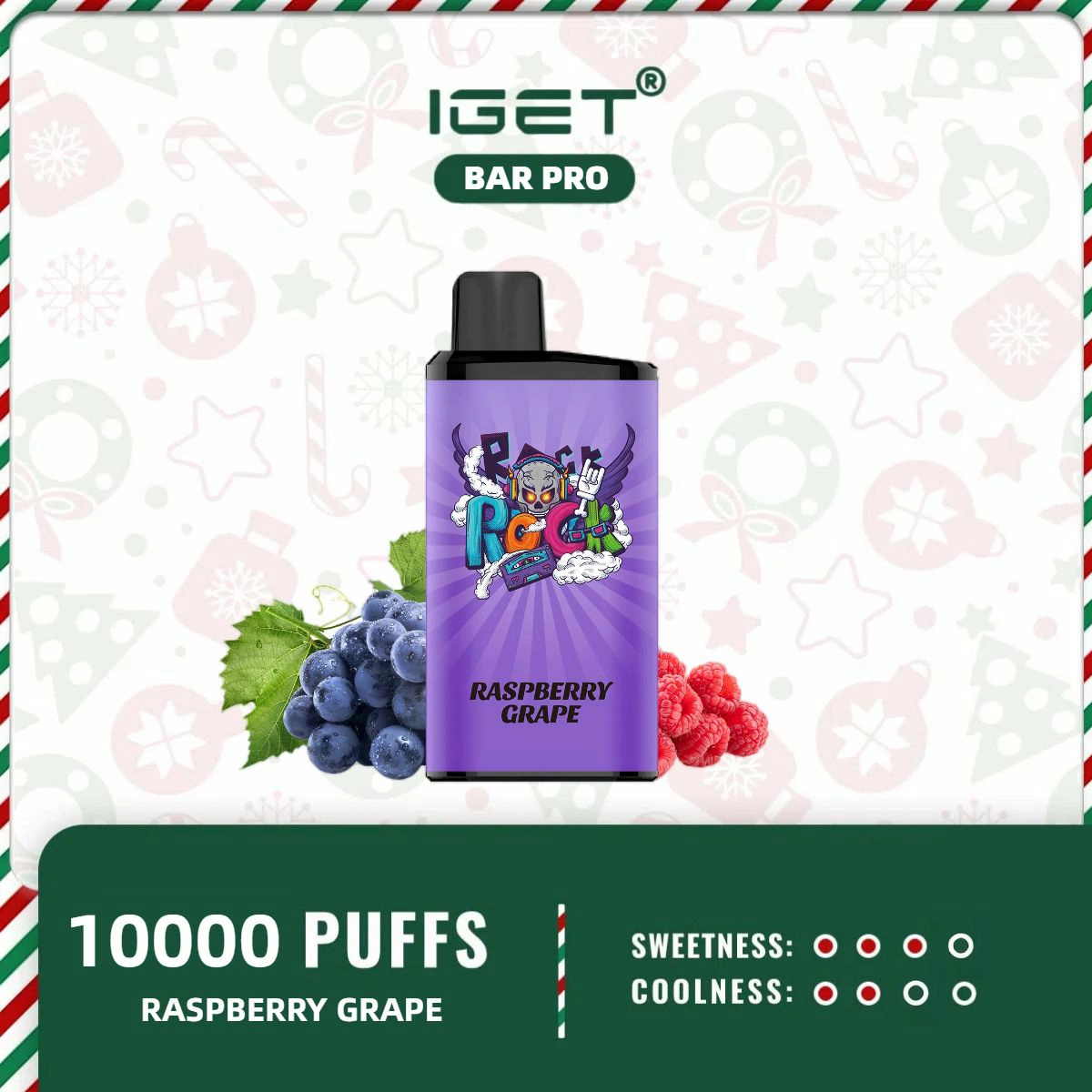 IGET BAR PRO – RASPBERRY GRAPE ICE