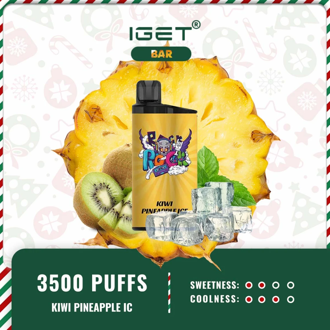 IGET BAR 3500 PUFFS – KIWI PINEAPPLE ICE