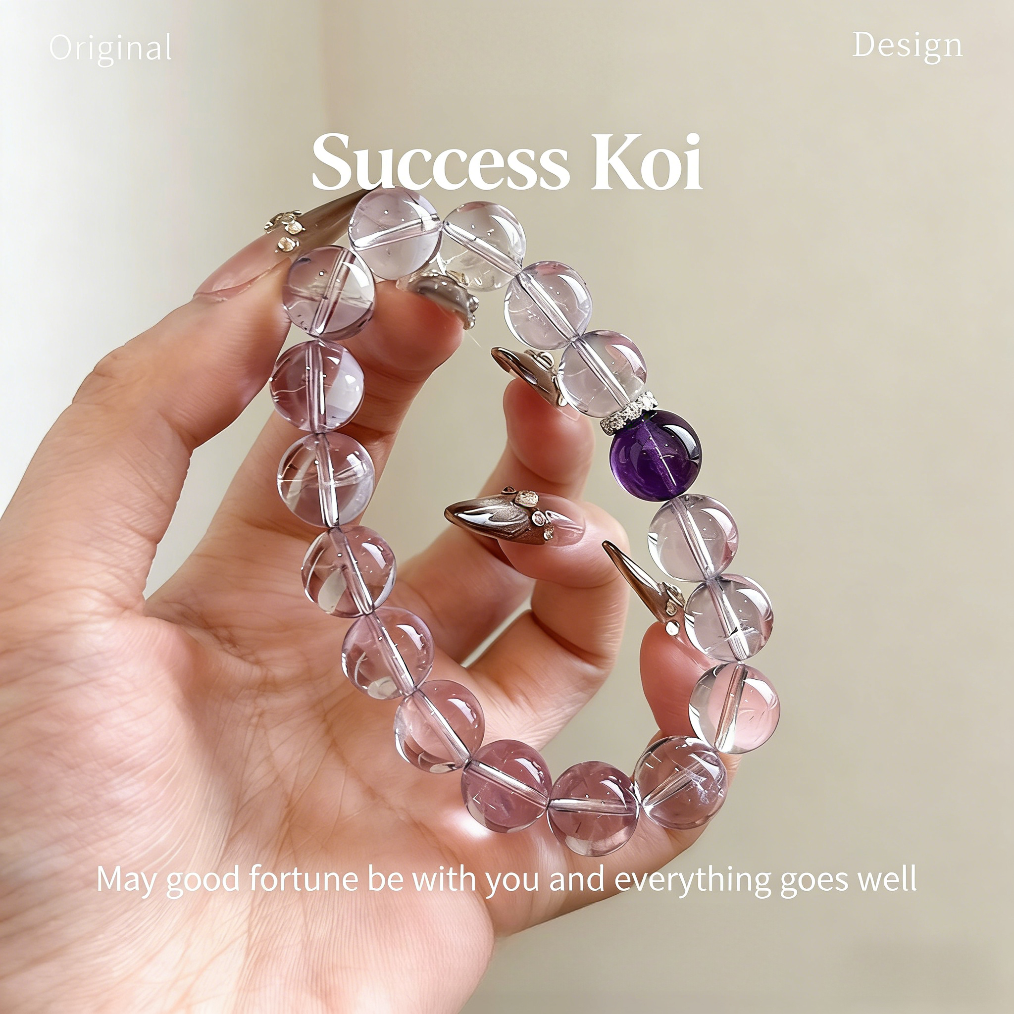 Natural Bolivian Amethyst Bracelet for Women | Manifestation Luck Beads for Your Well-Deserved Win, Heartfelt Gift for Your Bestie