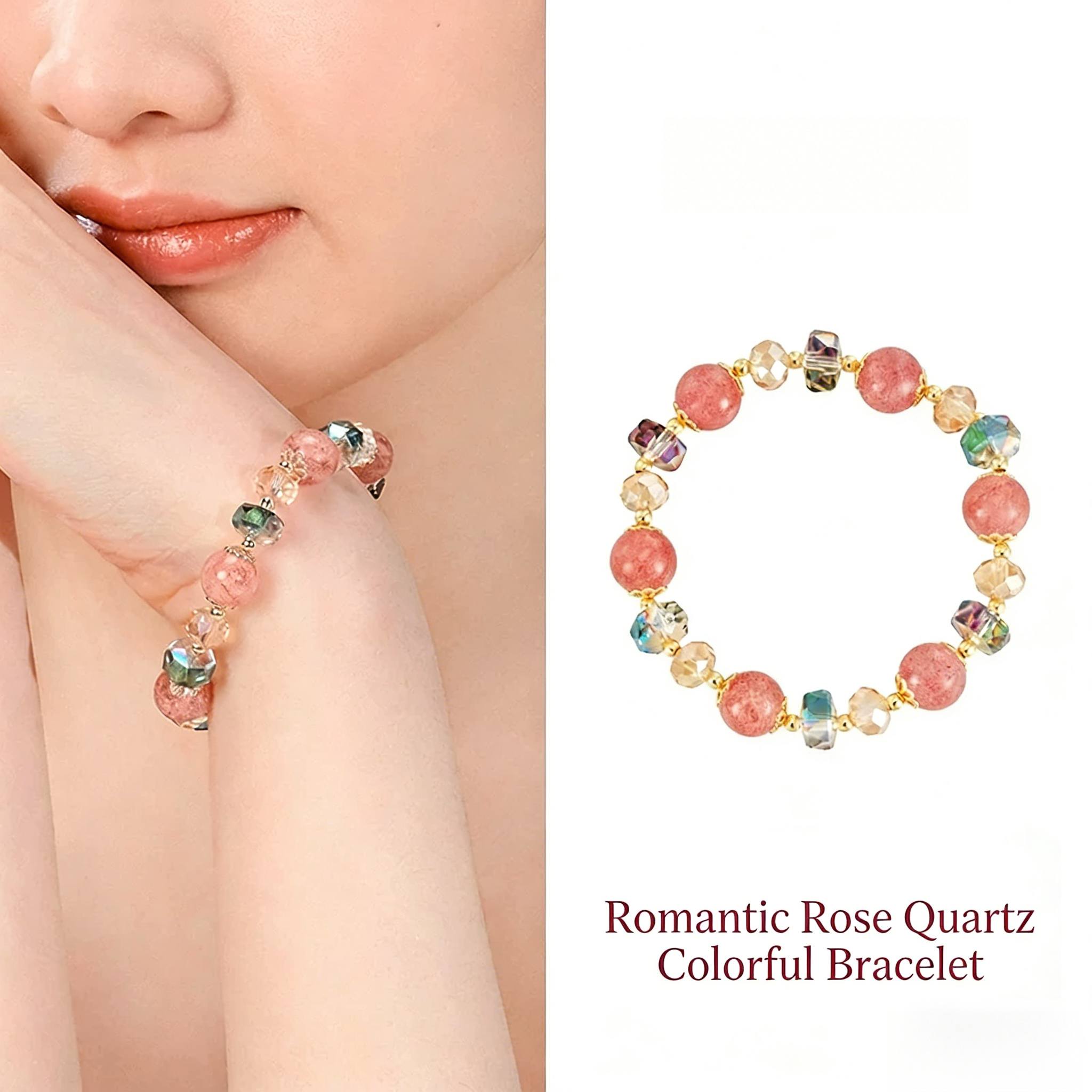 Trendy Colorful Beaded Bracelet for Women | Sophisticated Elegant Vibe, For Love & Genuine Romance Attraction, Heartfelt Gift for Besties