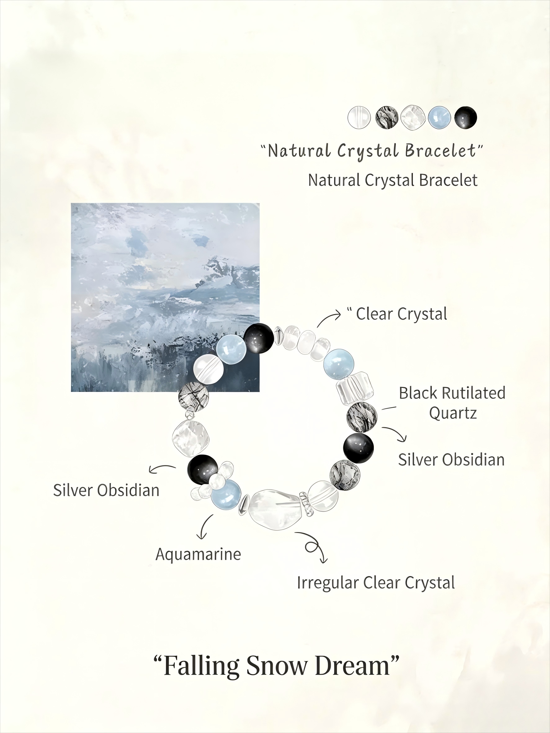 Women's Colorful Stone Citrine Beaded Bracelet | Light Luxury Minimalist