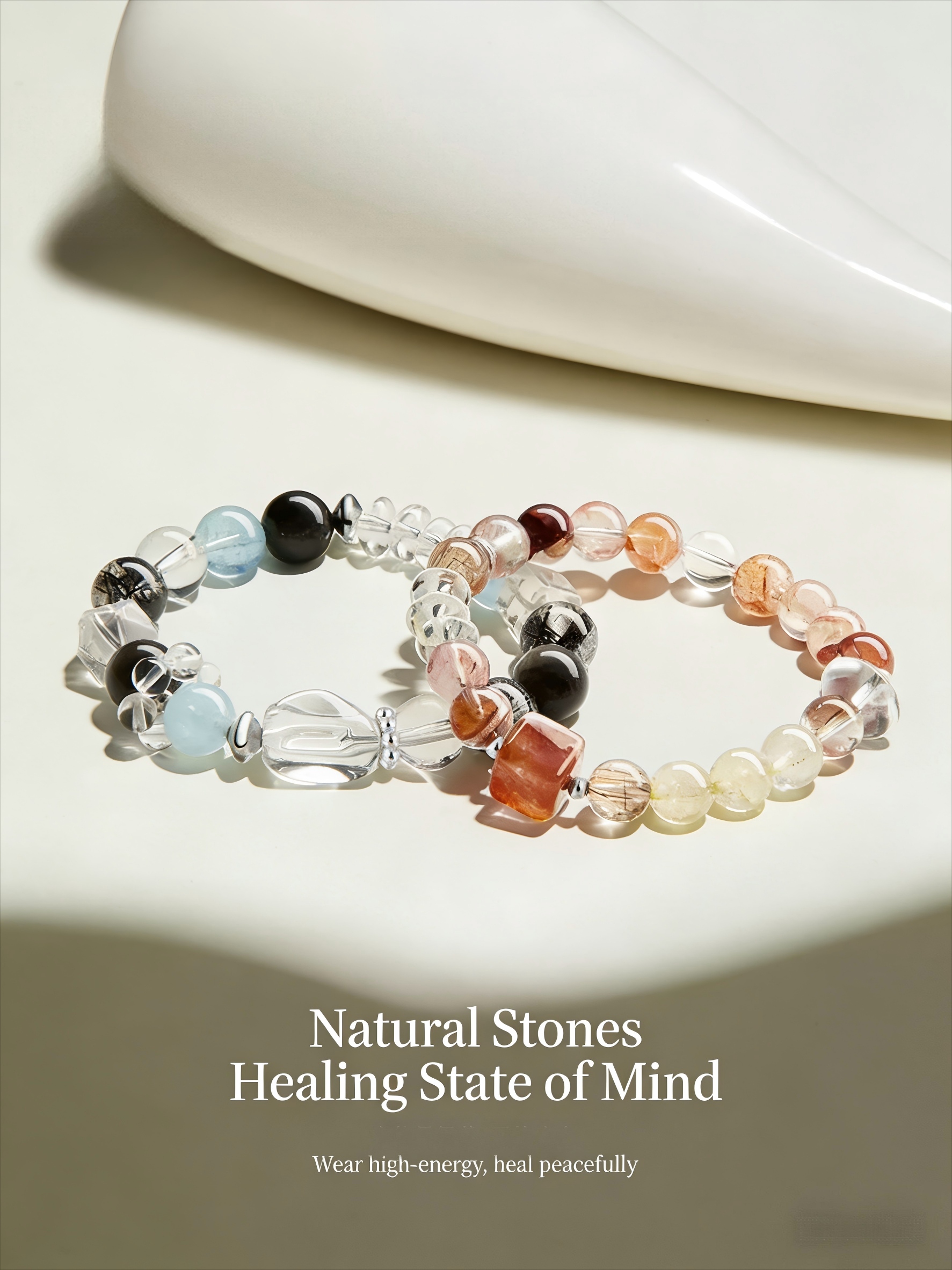 Women's Colorful Stone Citrine Beaded Bracelet | Light Luxury Minimalist