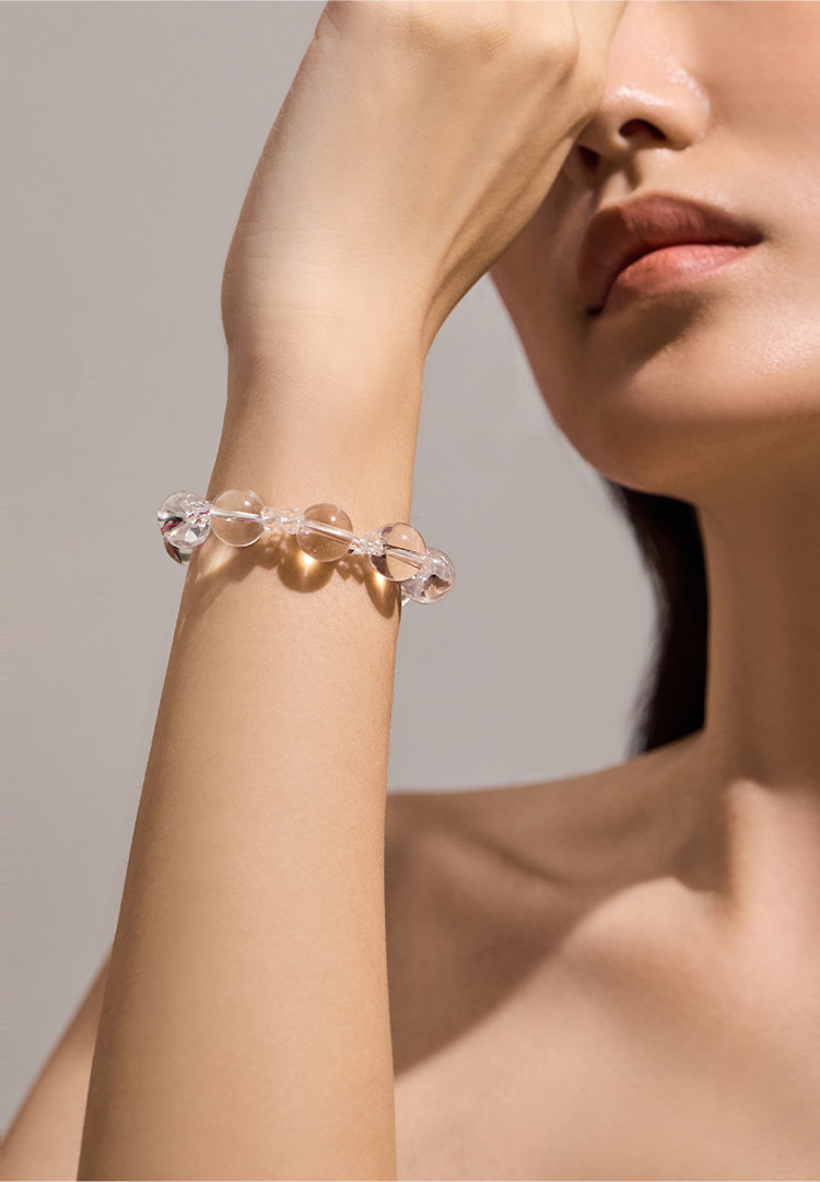 Women's White Moonstone Beaded Bracelet | Light Luxury Dainty Minimalist Design | New Fall/Winter Release | Perfect Birthday Gift for Bestie