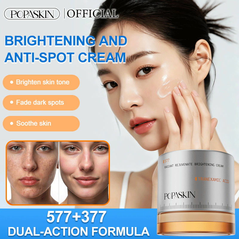 【✨POPASKIN 577+377 Intensive Dark Spot Correcting & Brightening Cream 30g✨】Suitable for sensitive skin, brightens the complexion, non-greasy, absorbs instantly, lightweight texture