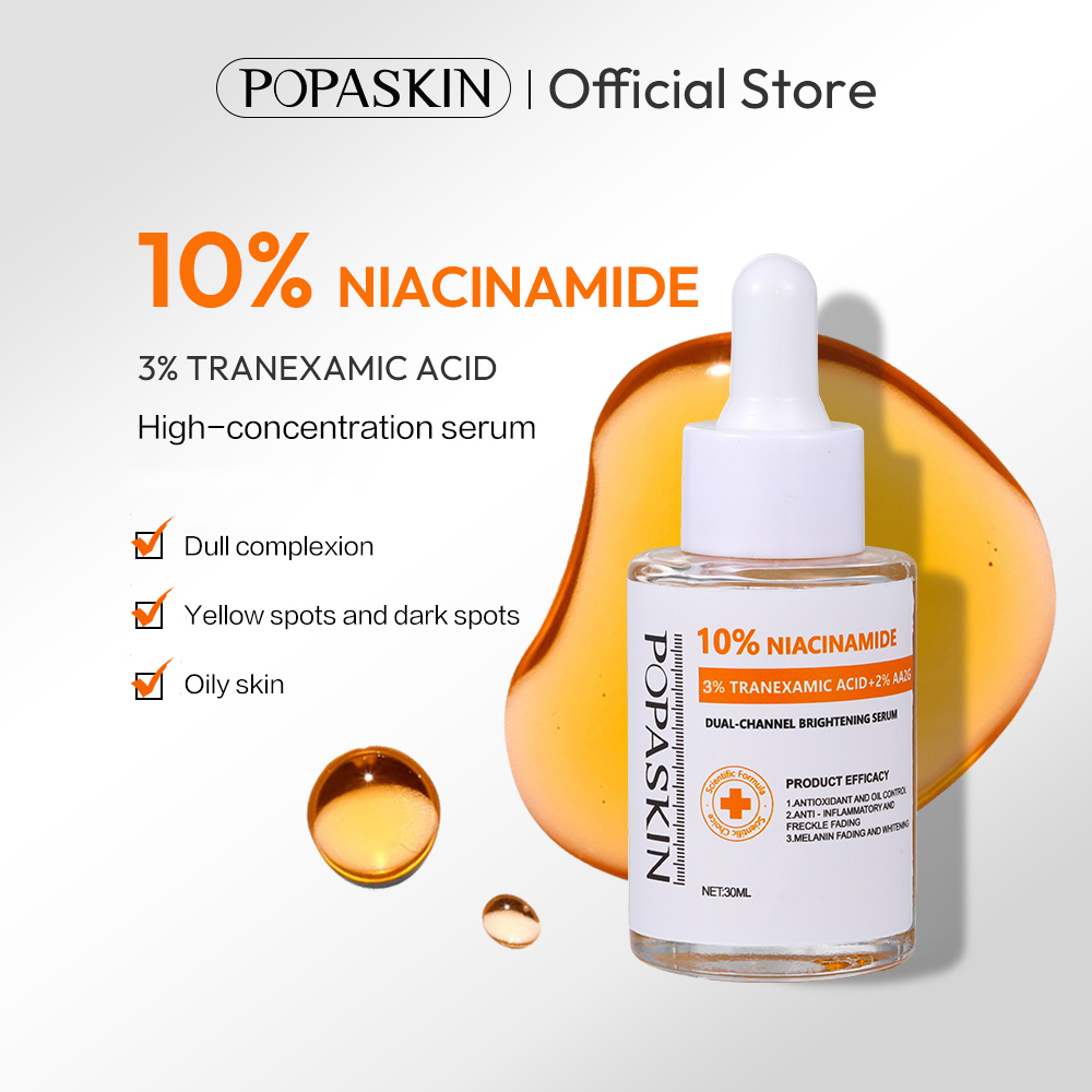 POPASKIN 10% Niacinamide + 3% Tranexamic Acid Brightening&Glowing Serum
