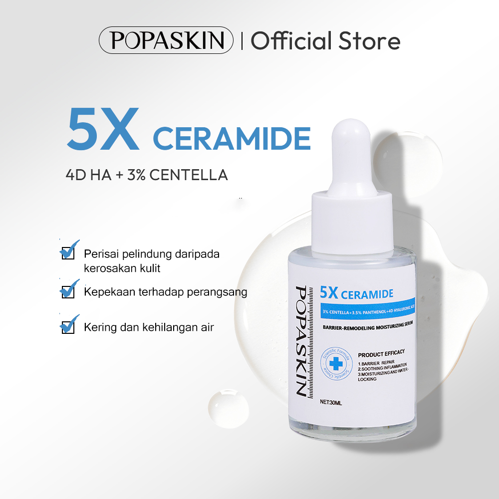 POPASKIN 5X Ceramide Serum Pelembap & Pemulihan