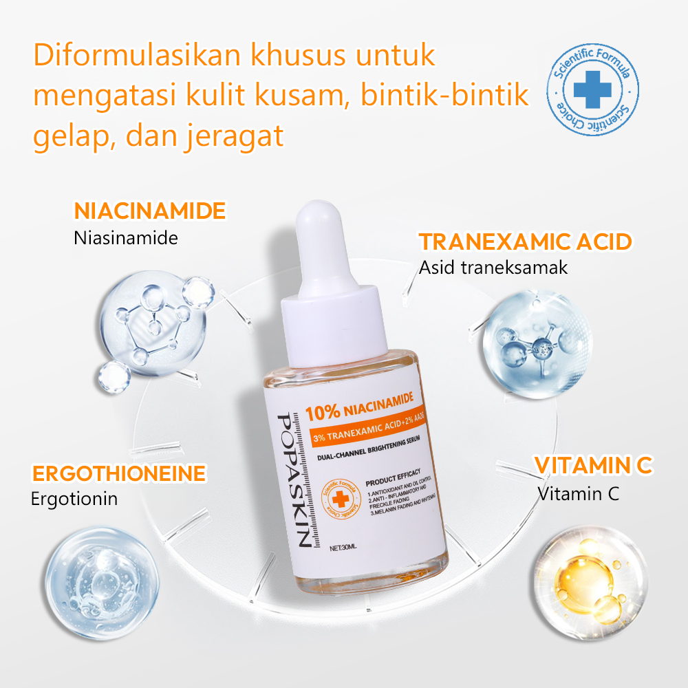 POPASKIN 10% Niacinamide + 3% Asid Tranexamic Serum Pencerah & Berseri